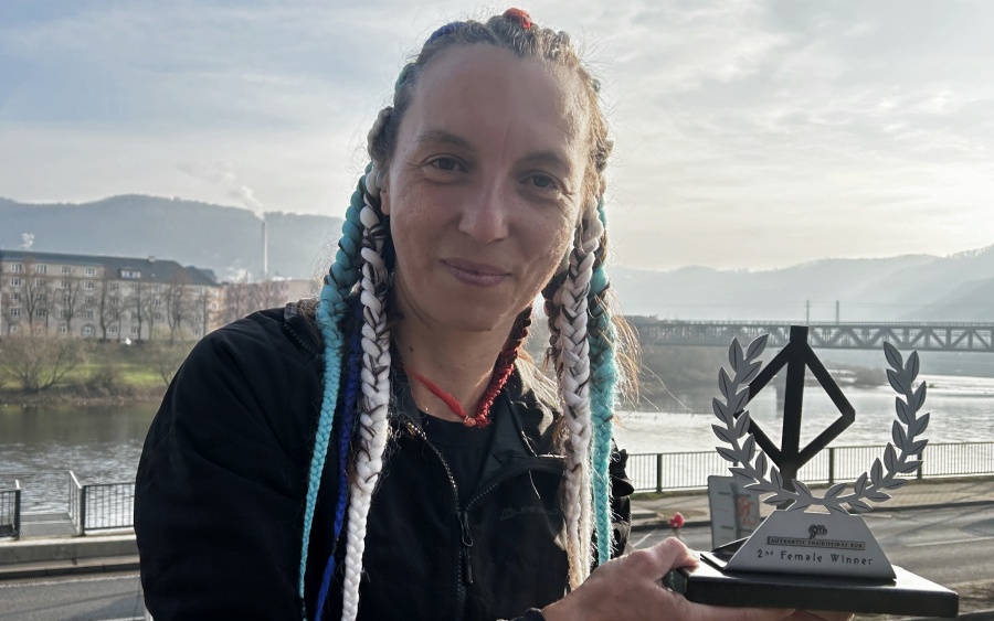 Ústečanka Lenka Berrouche jako jediná Češka zdolala Authentic Phidippides Run. Foto: Petr Sochůrek